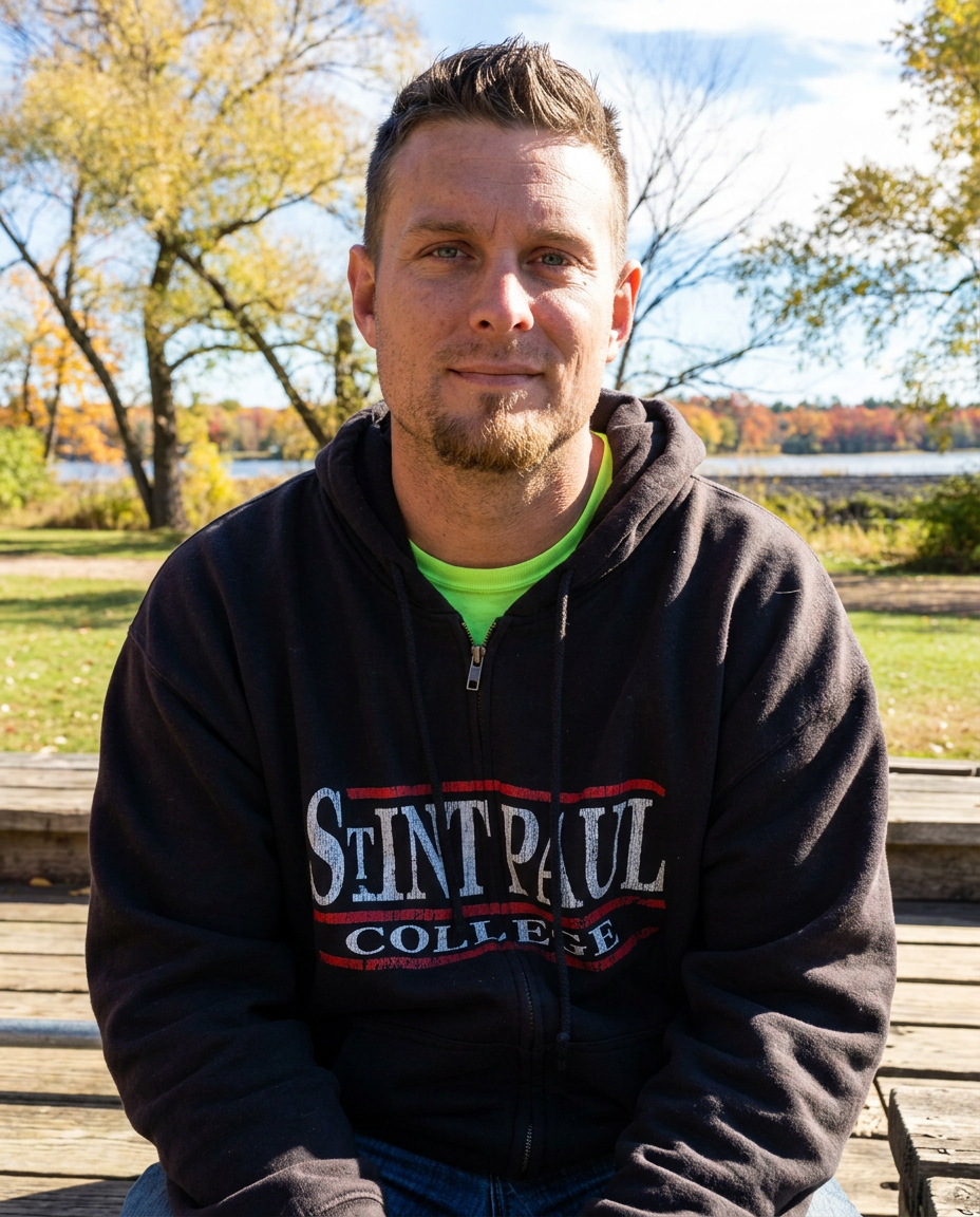 Daniel Collins outdoors by the lake